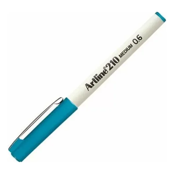 Artline 210 Fineliner Gök Mavisi 0.6 mm Orta Uçlu Keçeli Kalem