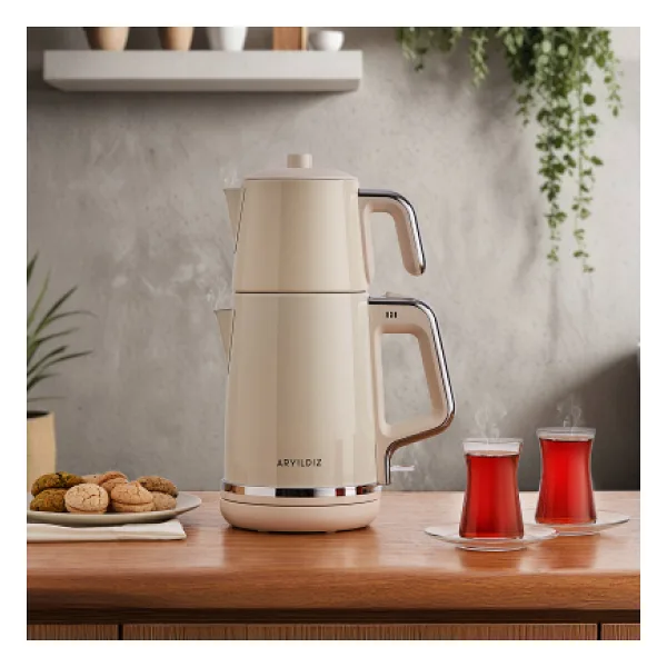 Aryıldız Tea Style 2000 W Krem Çay Makinesi