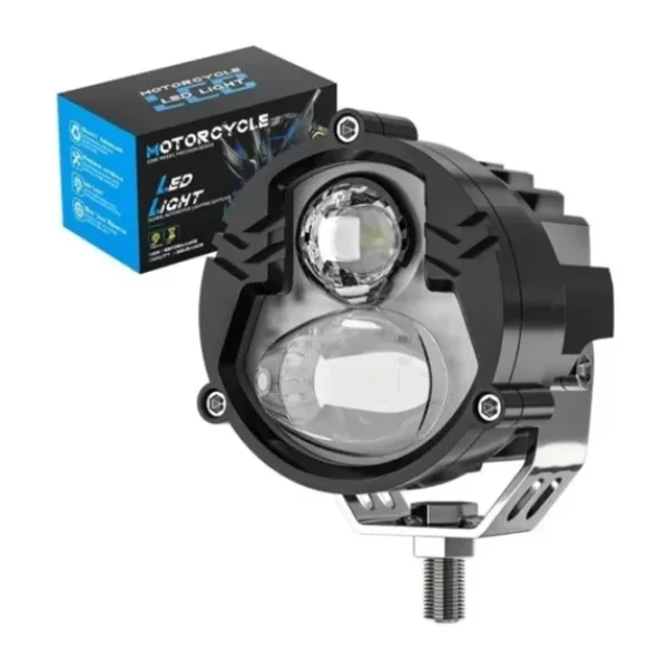 ASTRALED Motosiklet LED Sis Farı Metal Kasa Yüksek Güçlü Delici Spot Beyaz Sarı Çift Renk 1 Adet