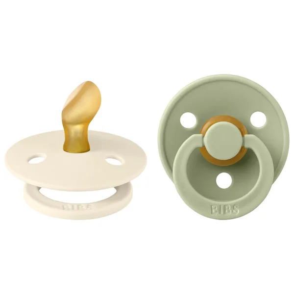 Bibs Colour Anatomik Ivory-Sage 0-6 Ay İkili Kauçuk Emzik