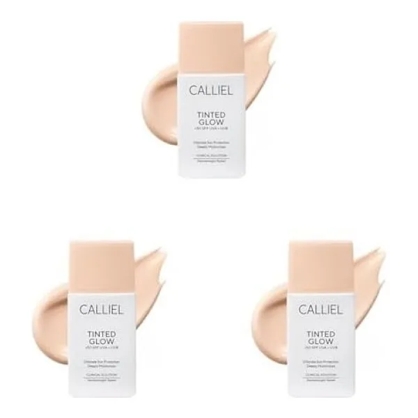 Calliel Günlük Renkli Likit Güneş Kremi Hafif Yapı Ton Eşitleyen SPF 50 - 01-50 ml (3 paketi)