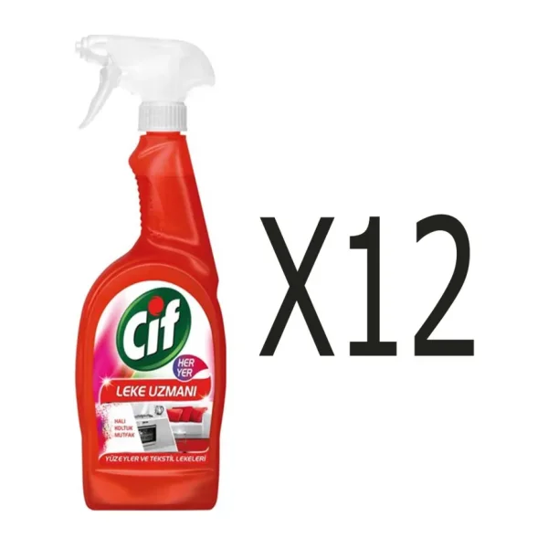 Cif Kırmızı Her Yer 750 ml 12'li Leke Uzmanı Sprey