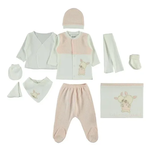 Civil Baby Kız Bebek Zıbın Setleri - Pudra0-1 Ay