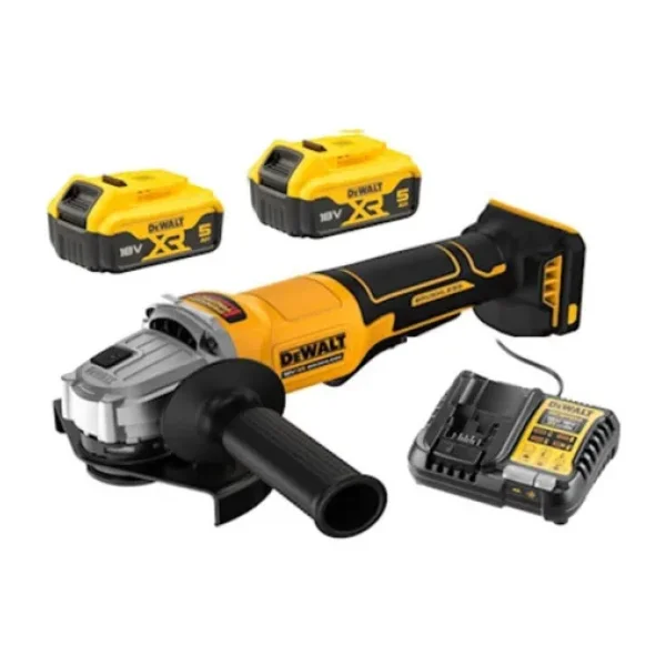 Dewalt Dcg408p2 18V 5.0Ah Çift Akülü Kömürsüz 125Mm Avuç Taşlama (Karton Kutulu)