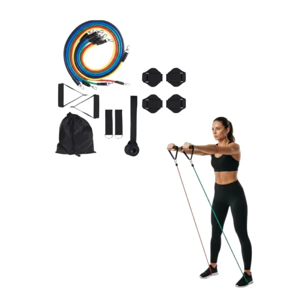 Epilons 11 Parça Çok Fonksiyonlu Kapı Arkası Egzersiz Bandı Ev Tipi Spor Seti