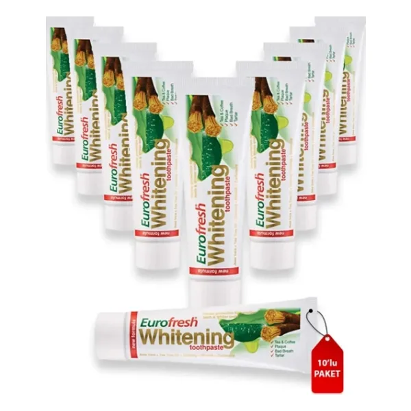 Eurofresh Misvaklı Beyazlatıcı Diş Macunu 112gr x 10