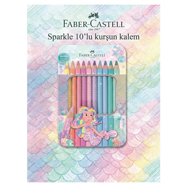 FABER CASTELL SPARKLE BOYA KALEMİ JUMBO 10 LU