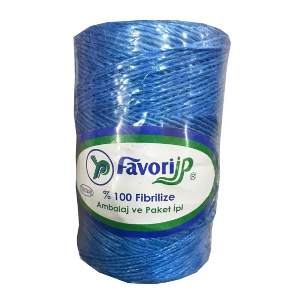 Favori İp 5000 Denye -0.8 Mm- Ambalaj ve Paket İpi Naylon Burgulu Örgü Çamaşır İpi - Mavi - 1 Adet