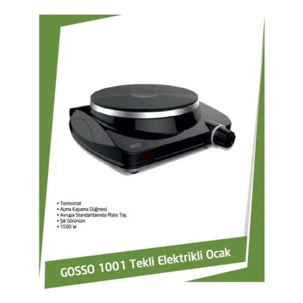 Gosso 1001 Tekli Elektrikli Ocak