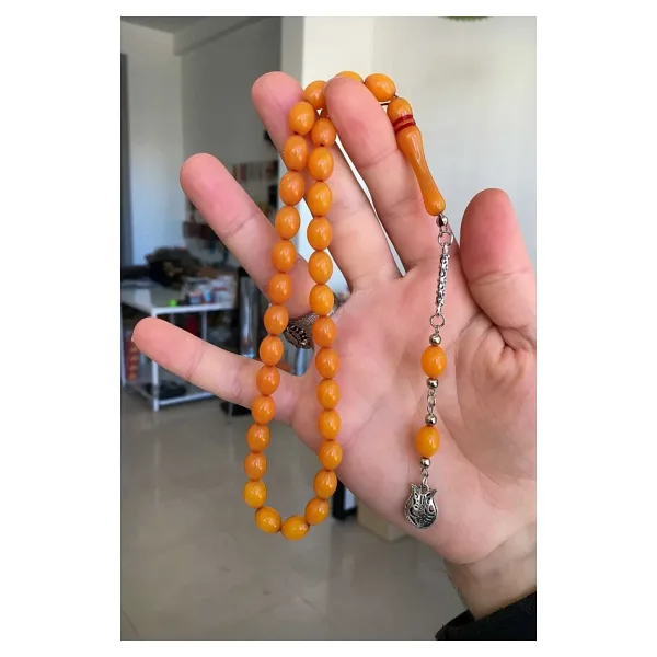 Güzel Çekimli Turuncu Renk Erkek İçin Tesbih