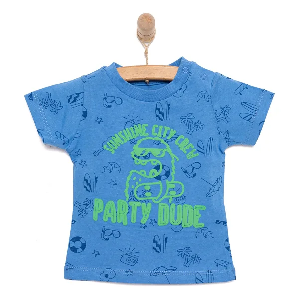HelloBaby Basic Erkek Parti Baskılı T-Shirt Erkek Bebek