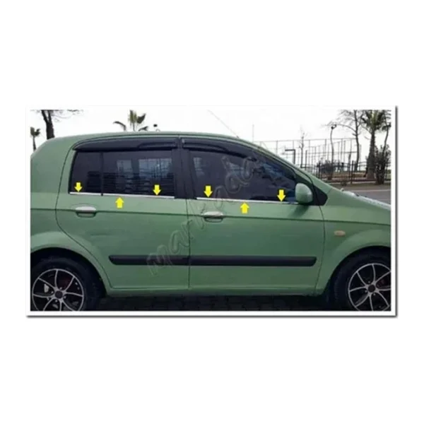 Hyundai Getz Krom Cam Çıtası 6 Parça Paslanmaz Çelik 2002-2011