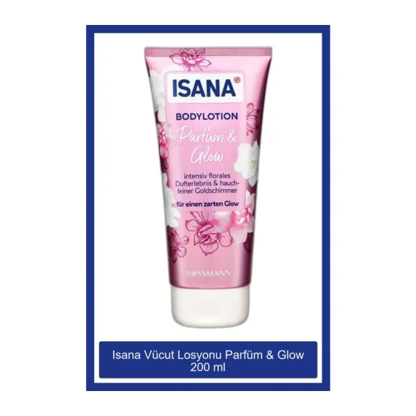Isana Vücut Losyonu 200 ml Shea Yağlı Yumuşatıcı Nemlendirici Çiçek Kokulu Işıltılı Vegan