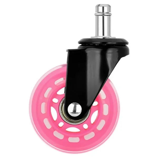 Karr Gaming S-wheels Motion Silikon Oyuncu Koltuğu Tekeri 75mm - Pembe Ofis Koltuk Tekeri Ultra Sessiz Sandalye Tekeri
