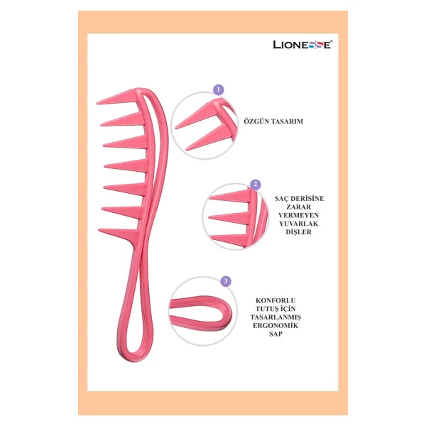 Lionesse Bukle Belirginleştirici Saç Tarağı 898760
