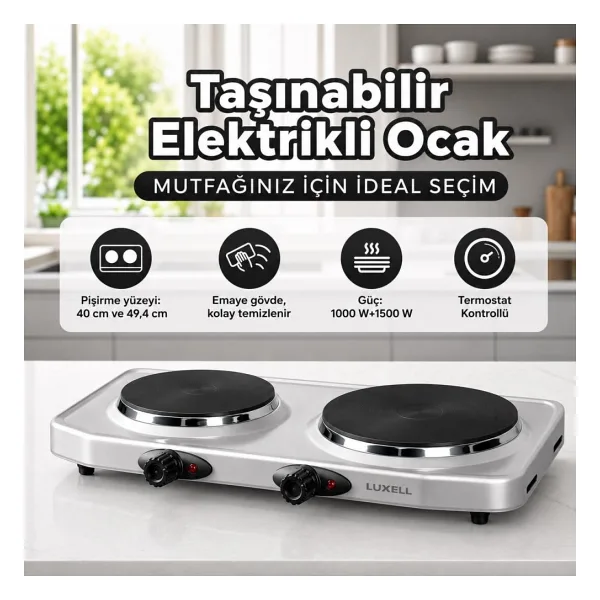 Luxell LX-7021 İkili Set Üstü Elektrikli Ocak