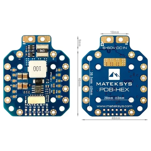 Matek PDB-HEX 2-12s 5A 5-12V W/ 264a Bec Drone Güç Dağıtım Kartı