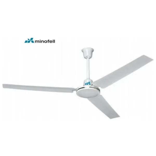 Minofell Tavan Tip Üç Kanatlı Vantilatör 5 Hız Kademesi, 3 Metal Kanat ( Ev,ofis, Işyeri) (Beyaz)