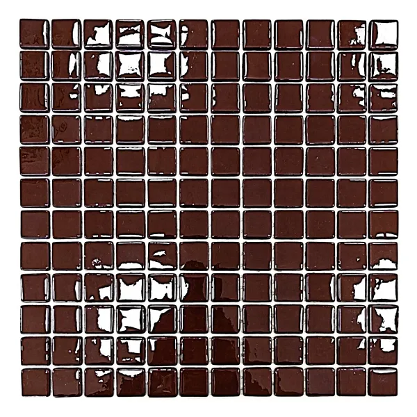 MozaiKristaL Tüm yüzeyler için 25x25mm. Çikolata Kahvesi, 31.5x31.5cm. Fileli Cam Mozaik (10 File=1 m2 Fiyatıdır)