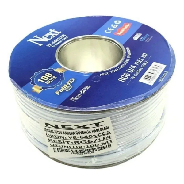 Next YE-6401CCS RG6-U4 Full HD Anten Kablosu 100Metre