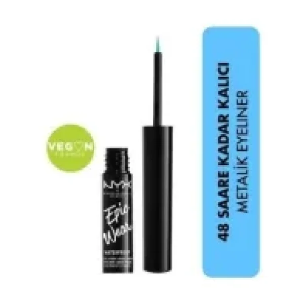 NYX Epic Wear Metallic Liquid Eyeliner Teal Metal