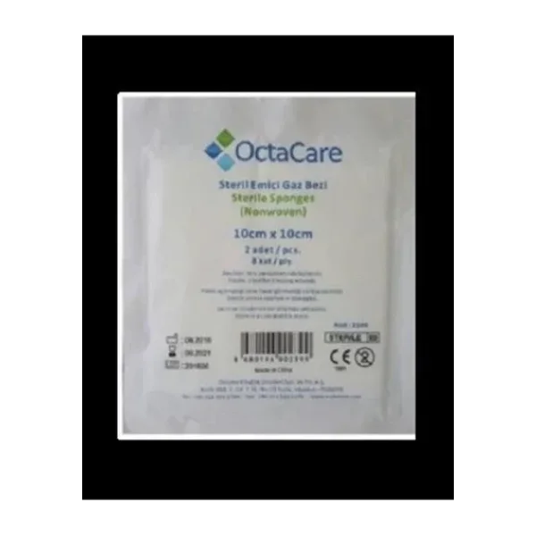 Octacare Steril Emici Gazlı Bez 10 Cm X 10 Cm 2adet