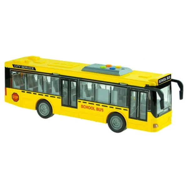 Oyuncak Okul Otobüsü Işıklı Sesli Sürtmeli 27 Cm