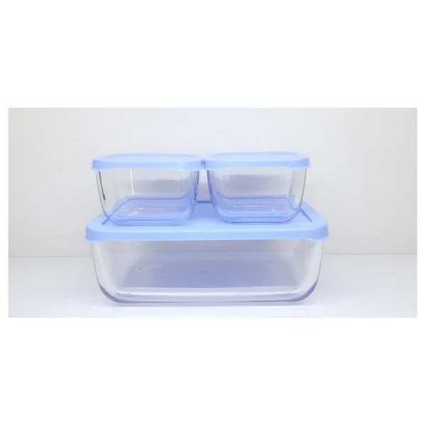 Paşabahçe Snowbox 96881 3'lü Cam Saklama Kabı Seti