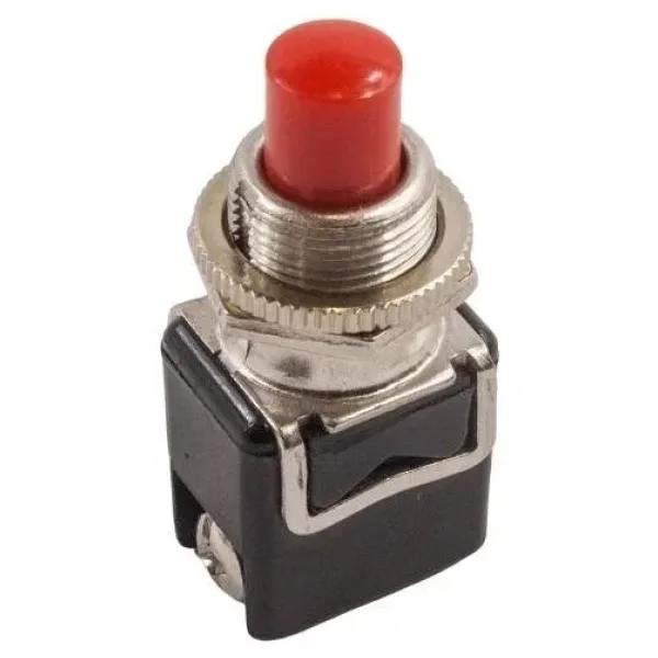PBS-13B 12mm Yaylı Push Buton - Kırmızı