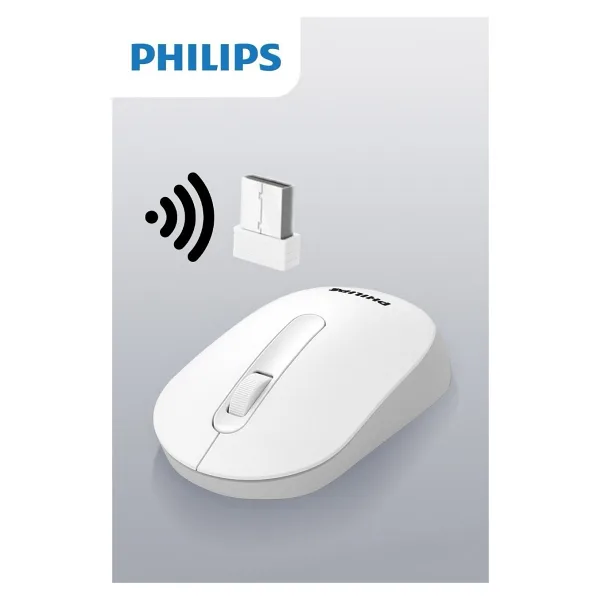 Philips M402 SPK7402 Beyaz Optik Kablosuz Mouse