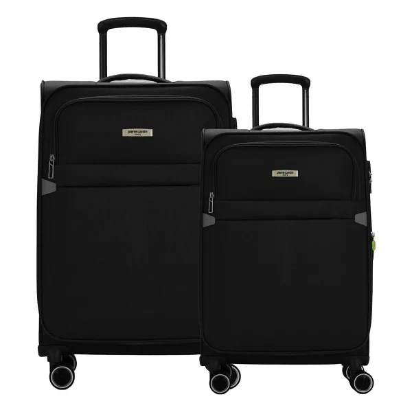 Pierre Cardin 04PC6000 Kumaş Kabin + Orta Boy Siyah 2'li Valiz Seti
