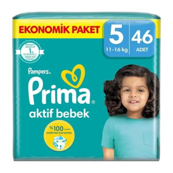 Prima Aktif 5 Numara Junior 46'lı Bebek Bezi