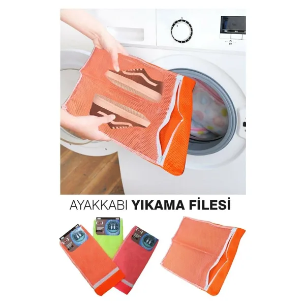Renkli Fermuarlı Ayakkabı Yıkama Filesi BTS Shop