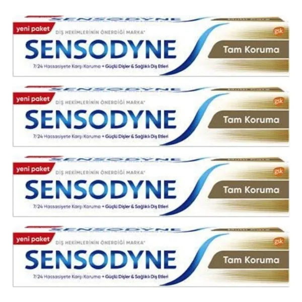 Sensodyne Tam Koruma 75 ml 4 Adet Florürlü Diş Macunu
