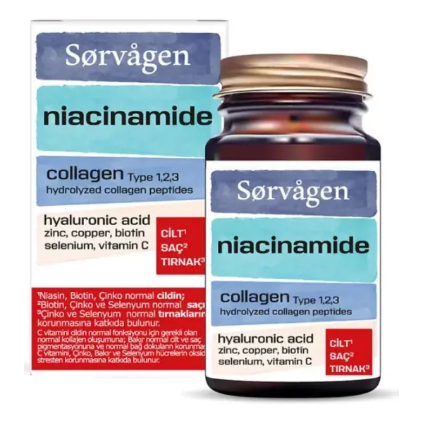 Sorvagen Niacinamide Collagen Hyaluronic Acid 60 Tablet