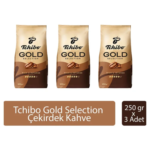 Tchibo Gold Selection Çekirdek Kahve 250 gr x 3 Adet