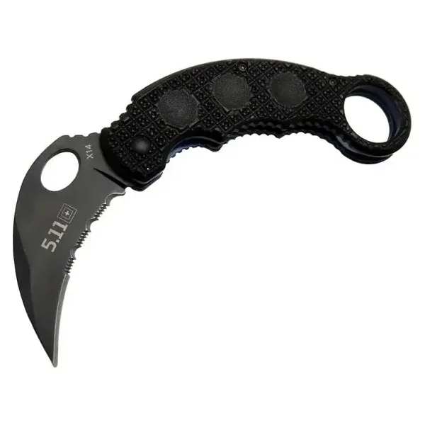 X14 5.11 Siyah Karambit Koleksiyon Çakı 16 cm - Plastik Sap