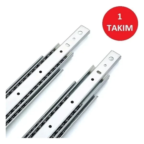 Yeniler 45 mm 30 cm Frenli Teleskopik Çekmece Rayı