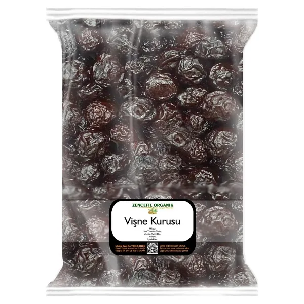 Zencefil Organik Vişne Kurusu 500 Gr. Çekirdekli Doğal Vişne Kurusu 0,5 Kg.