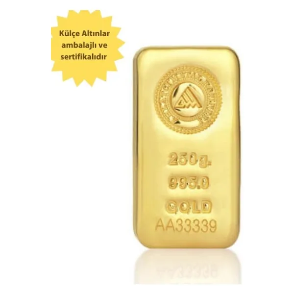 250 gr 24 Ayar Külçe Altın