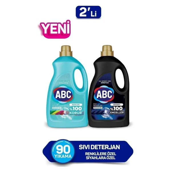 ABC SIVI DETERJAN RENKLİLER&SİYAHLAR 2'Lİ SET