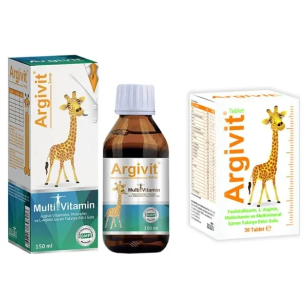 Argivit Multivitamin Şurup 150 Ml + Tablet 30'lu Boy Uzamasına Yardımcı Ve Iştah Düzenleyici