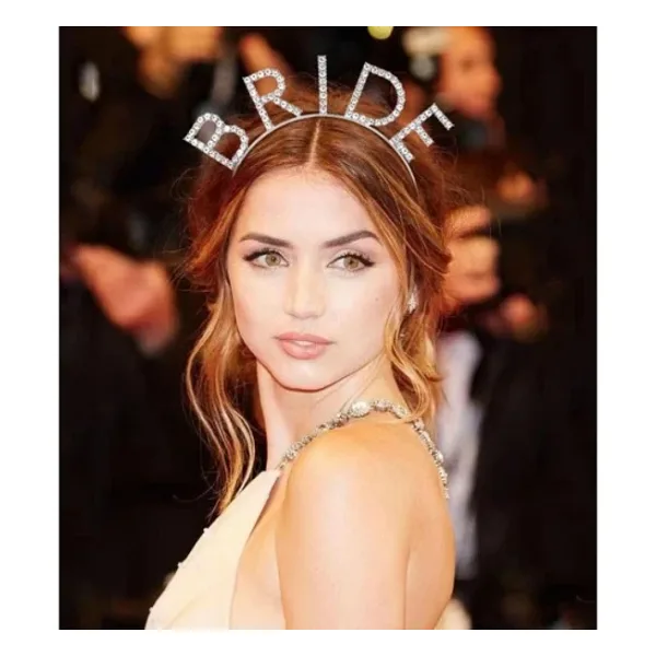 Bekarlığa Veda Kristal Taşlı Gümüş Bride Tacı