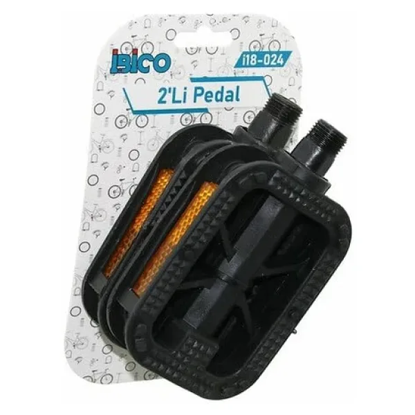 Bisiklet Pedalı, Reflektörlü, 8.7x6.5 cm, 2 Adet, Tüm Bisikletlere Uyumlu