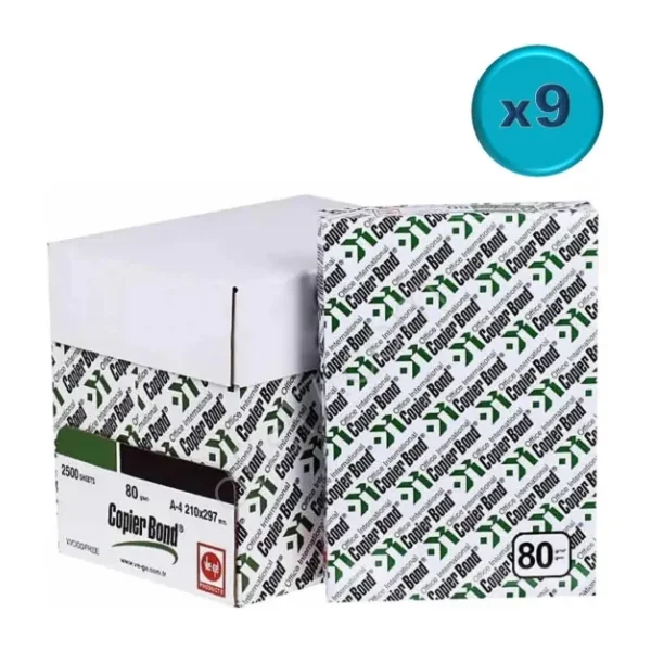 Copier Bond A4 80 gr 22500 Yaprak 45'li Paket Fotokopi Kağıdı