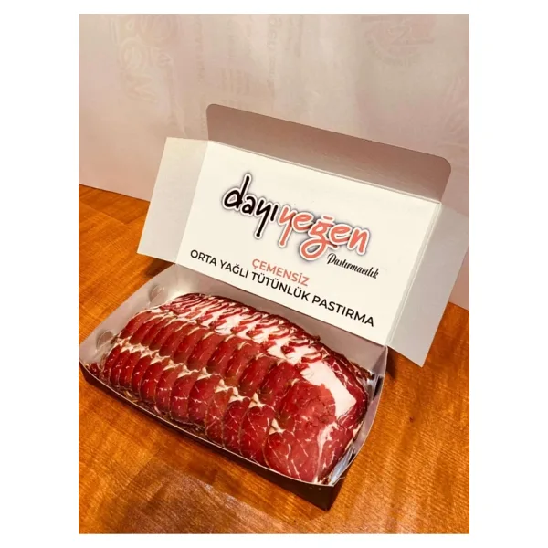 Dayıyeğen Çemensiz Orta Yağlı Tütünlük Pastırma 250 Gr- Doğal