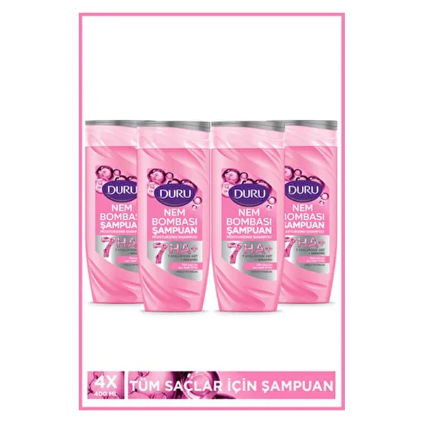 Duru Nem Bombası Tüm Saçlar Için Şampuan 4X400 ml