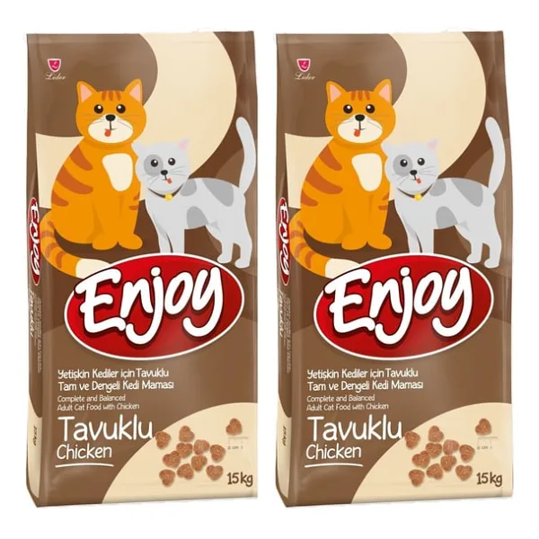Enjoy Tavuklu 15 kg 2'li Yetişkin Kedi Maması