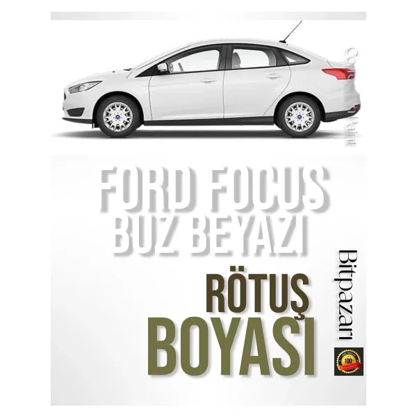 Flea Market Ford FOCUS 7vta Buz Beyazı ( Frozen White ) Çizik Giderici Fırçalı Rötuş Boyası 20 ml