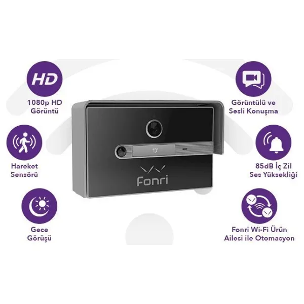 Fonri WF3-EL3-0502-02 Wi-Fi Kablosuz Akıllı Kapı Zili